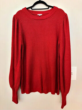 JODIFL Red Knit Crewneck Size Medium